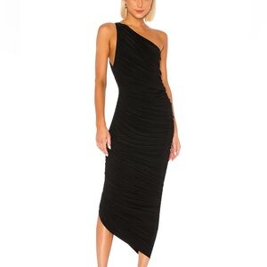 Norma Kamali Black One Shoulder Dress